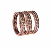 Nialaya Gold 925 Silver Clear CZ Pink Ring -   -  Nialaya.